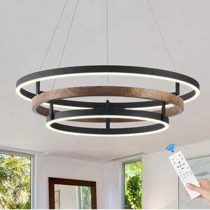 Modern LED Circular Chandelier with Remote